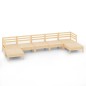 vidaXL Juego de muebles de jardín 7 piezas madera maciza de pino vidaXL Juego de muebles de jardín 7 piezas madera maciza de pino