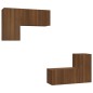 vidaXL Set de muebles para TV 4 pzas madera contrachapada marrón roble