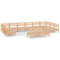vidaXL Juego de muebles de jardín 12 piezas madera maciza de pino vidaXL Juego de muebles de jardín 12 piezas madera maciza de pino