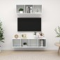 vidaXL Juego de muebles de salón 2 pzs madera ingeniería blanco brillo