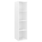 vidaXL Juego de muebles de salón 2 pzs madera ingeniería blanco brillo