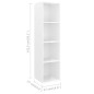 vidaXL Juego de muebles de salón 2 pzs madera ingeniería blanco brillo