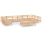 vidaXL Juego de muebles de jardín 12 piezas madera maciza de pino vidaXL Juego de muebles de jardín 12 piezas madera maciza de pino