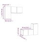 vidaXL Set de muebles para TV 4 pzas madera contrachapada marrón roble