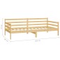 vidaXL Sofá cama con colchón madera de pino maciza 90x200 cm vidaXL Sofá cama con colchón madera de pino maciza 90x200 cm