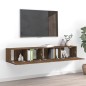 vidaXL Set de muebles para TV 2 pzas madera contrachapada roble marrón