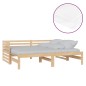 vidaXL Sofá cama extraíble madera maciza de pino 2x(90x200) cm vidaXL Sofá cama extraíble madera maciza de pino 2x(90x200) cm