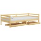vidaXL Sofá cama con cajones madera de pino maciza 90x200 cm vidaXL Sofá cama con cajones madera de pino maciza 90x200 cm