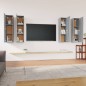 vidaXL Muebles TV 4 uds madera contrachapada gris Sonoma 30,5x30x110cm vidaXL Muebles TV 4 uds madera contrachapada gris Sonoma 30,5x30x110cm