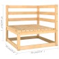 vidaXL Juego de muebles de jardín 7 pzas y cojines madera maciza pino vidaXL Juego de muebles de jardín 7 pzas y cojines madera maciza pino