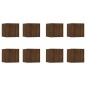vidaXL Muebles para TV de pared 8 uds roble marrón 30,5x30x30 cm vidaXL Muebles para TV de pared 8 uds roble marrón 30,5x30x30 cm