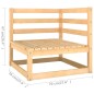 vidaXL Juego de muebles de jardín 9 pzas y cojines madera maciza pino vidaXL Juego de muebles de jardín 9 pzas y cojines madera maciza pino