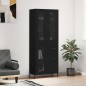 vidaXL Aparador alto madera contrachapada negro 69,5x34x180 cm vidaXL Aparador alto madera contrachapada negro 69,5x34x180 cm