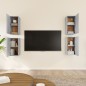 vidaXL Muebles TV 4 uds madera contrachapada gris Sonoma 30,5x30x60 cm vidaXL Muebles TV 4 uds madera contrachapada gris Sonoma 30,5x30x60 cm