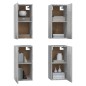vidaXL Muebles TV 4 uds madera contrachapada gris Sonoma 30,5x30x60 cm vidaXL Muebles TV 4 uds madera contrachapada gris Sonoma 30,5x30x60 cm