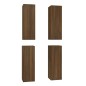 vidaXL Muebles TV 4 uds madera contrachapada marrón roble 30,5x30x90cm