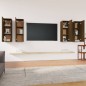 vidaXL Muebles TV 4 uds madera contrachapada marrón roble 30,5x30x90cm