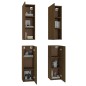 vidaXL Muebles TV 4 uds madera contrachapada marrón roble 30,5x30x90cm