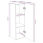 vidaXL Muebles TV 4 uds madera contrachapada marrón roble 30,5x30x90cm