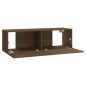 vidaXL Juego de muebles de pared para TV contrachapado roble marrón