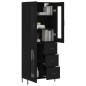 vidaXL Aparador alto madera contrachapada negro 69,5x34x180 cm vidaXL Aparador alto madera contrachapada negro 69,5x34x180 cm