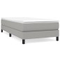 vidaXL Estructura de cama box spring tela gris claro 80x200 cm
