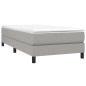vidaXL Estructura de cama box spring tela gris claro 80x200 cm
