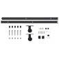 vidaXL Kit de herrajes para puertas correderas SKIEN acero negro 200cm vidaXL Kit de herrajes para puertas correderas SKIEN acero negro 200cm