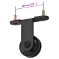 vidaXL Kit de herrajes para puertas correderas SKIEN acero negro 200cm vidaXL Kit de herrajes para puertas correderas SKIEN acero negro 200cm