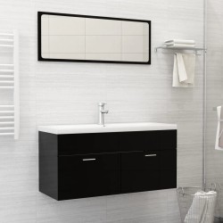 vidaXL Lavabo empotrado con grifo cerámica blanco 101x39x18 cm