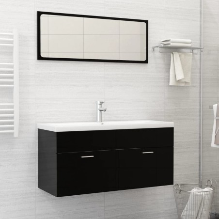 vidaXL Lavabo empotrado con grifo cerámica blanco 101x39x18 cm