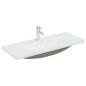 vidaXL Lavabo empotrado con grifo cerámica blanco 101x39x18 cm vidaXL Lavabo empotrado con grifo cerámica blanco 101x39x18 cm