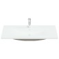 vidaXL Lavabo empotrado con grifo cerámica blanco 101x39x18 cm vidaXL Lavabo empotrado con grifo cerámica blanco 101x39x18 cm