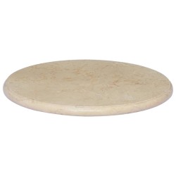 vidaXL Tablero para mesa mármol color crema Ø50x2,5 cm