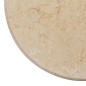 vidaXL Tablero para mesa mármol color crema Ø50x2,5 cm