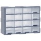 vidaXL Organizador multicajones con 16 cajones medianos 52x16x37 cm