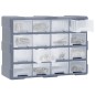 vidaXL Organizador multicajones con 16 cajones medianos 52x16x37 cm