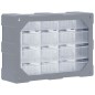 vidaXL Organizador multicajones con 16 cajones medianos 52x16x37 cm