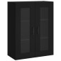 vidaXL Aparador alto madera contrachapada negro 69,5x34x180 cm vidaXL Aparador alto madera contrachapada negro 69,5x34x180 cm