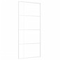 vidaXL Puerta corredera ESG vidrio y aluminio blanca 90x205 cm vidaXL Puerta corredera ESG vidrio y aluminio blanca 90x205 cm