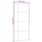 vidaXL Puerta corredera ESG vidrio y aluminio blanca 90x205 cm vidaXL Puerta corredera ESG vidrio y aluminio blanca 90x205 cm