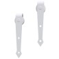 vidaXL Kit herrajes para puertas correderas de 200 cm de acero blanco vidaXL Kit herrajes para puertas correderas de 200 cm de acero blanco