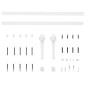 vidaXL Kit herrajes para puertas correderas de acero blanco 183 cm vidaXL Kit herrajes para puertas correderas de acero blanco 183 cm