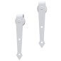 vidaXL Kit herrajes para puertas correderas de acero blanco 183 cm vidaXL Kit herrajes para puertas correderas de acero blanco 183 cm