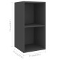 vidaXL Juego de muebles de salón 4 pzas madera de ingeniería gris