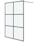 vidaXL Mampara de ducha vidrio ESG esmerilado negro 140x195 cm