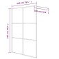 vidaXL Mampara de ducha vidrio ESG esmerilado negro 140x195 cm