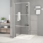 vidaXL Mampara de ducha vidrio ESG transparente plateado 90x195 cm vidaXL Mampara de ducha vidrio ESG transparente plateado 90x195 cm