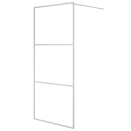 vidaXL Mampara de ducha vidrio ESG transparente plateado 90x195 cm