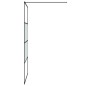 vidaXL Mampara de ducha vidrio ESG semiesmerilado negro 115x195 cm vidaXL Mampara de ducha vidrio ESG semiesmerilado negro 115x195 cm